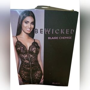 Be Wicked! Black Lace Blair Chemise- Size 1x